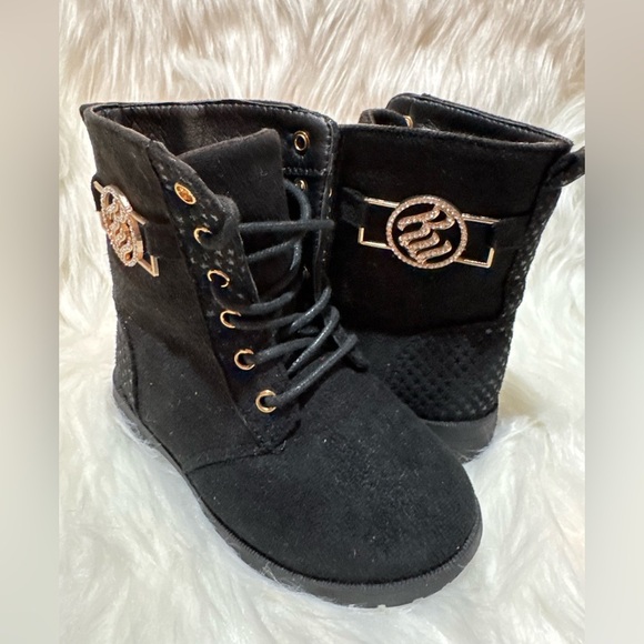 Rocawear Black Combat Moto Boots Lace-Up Design - Picture 8 of 8